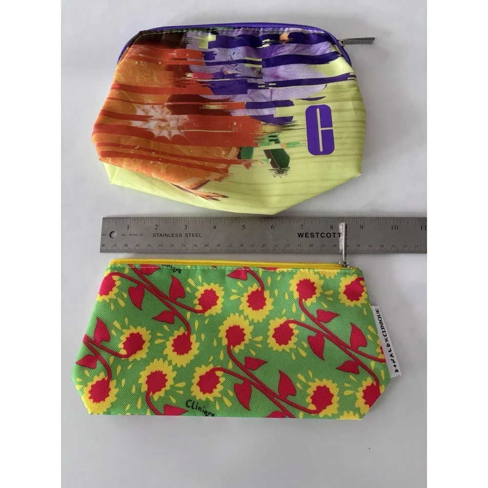 Two Clinique Make Up Cosmetic Toiletry Bag Never‎ Used 3217